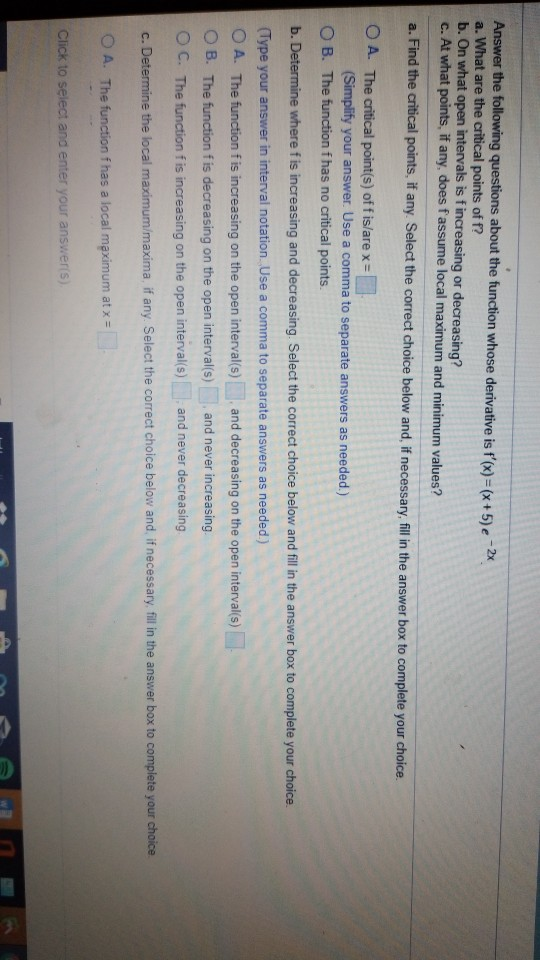Solved Answer the following questions about the function | Chegg.com