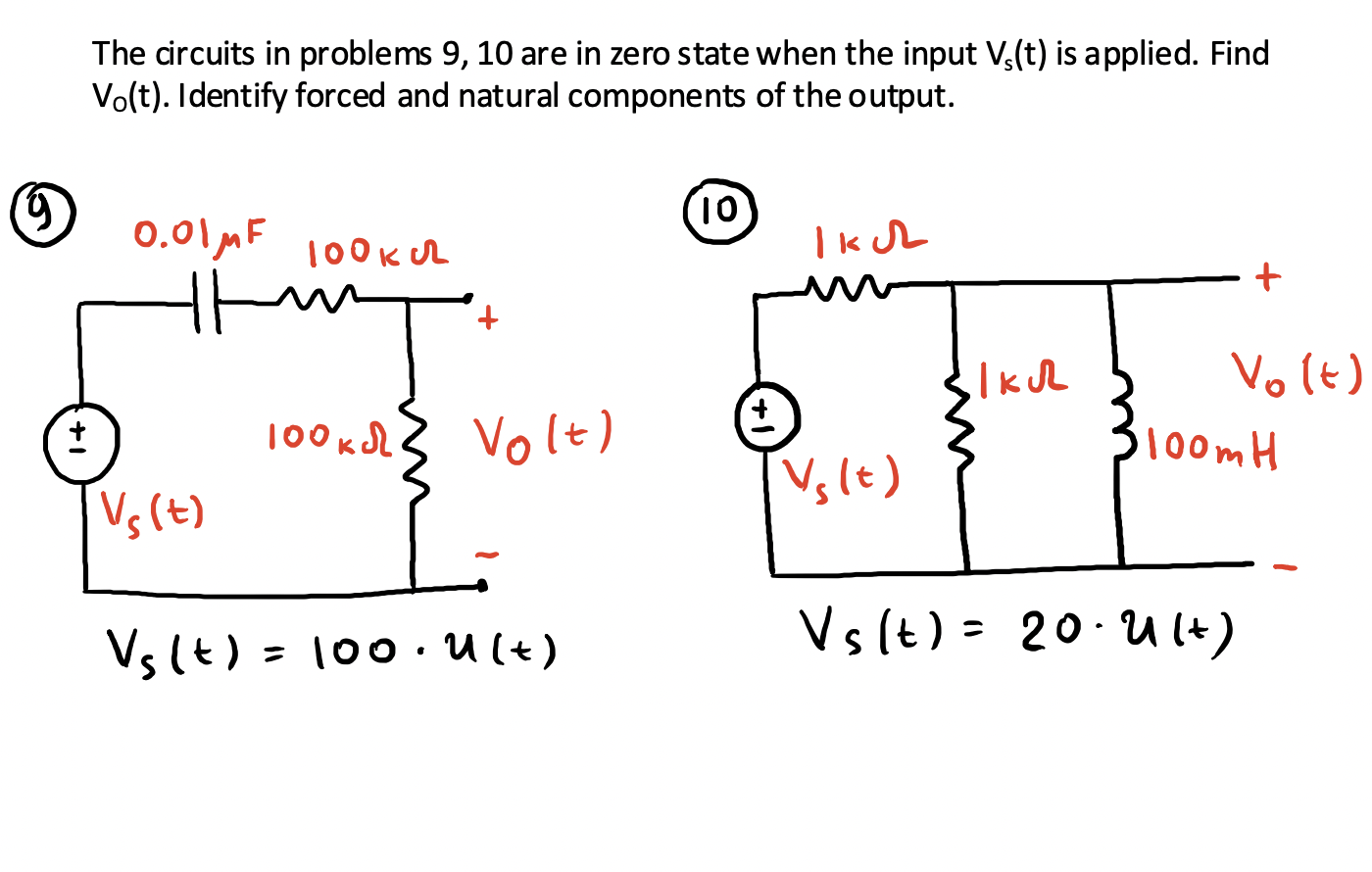 Solved The circuits in problems 9,10 are in zero state when | Chegg.com