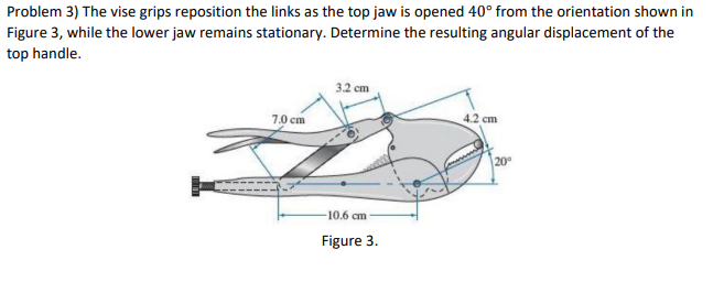 Solved Problem 3) The vise grips reposition the links as the | Chegg.com
