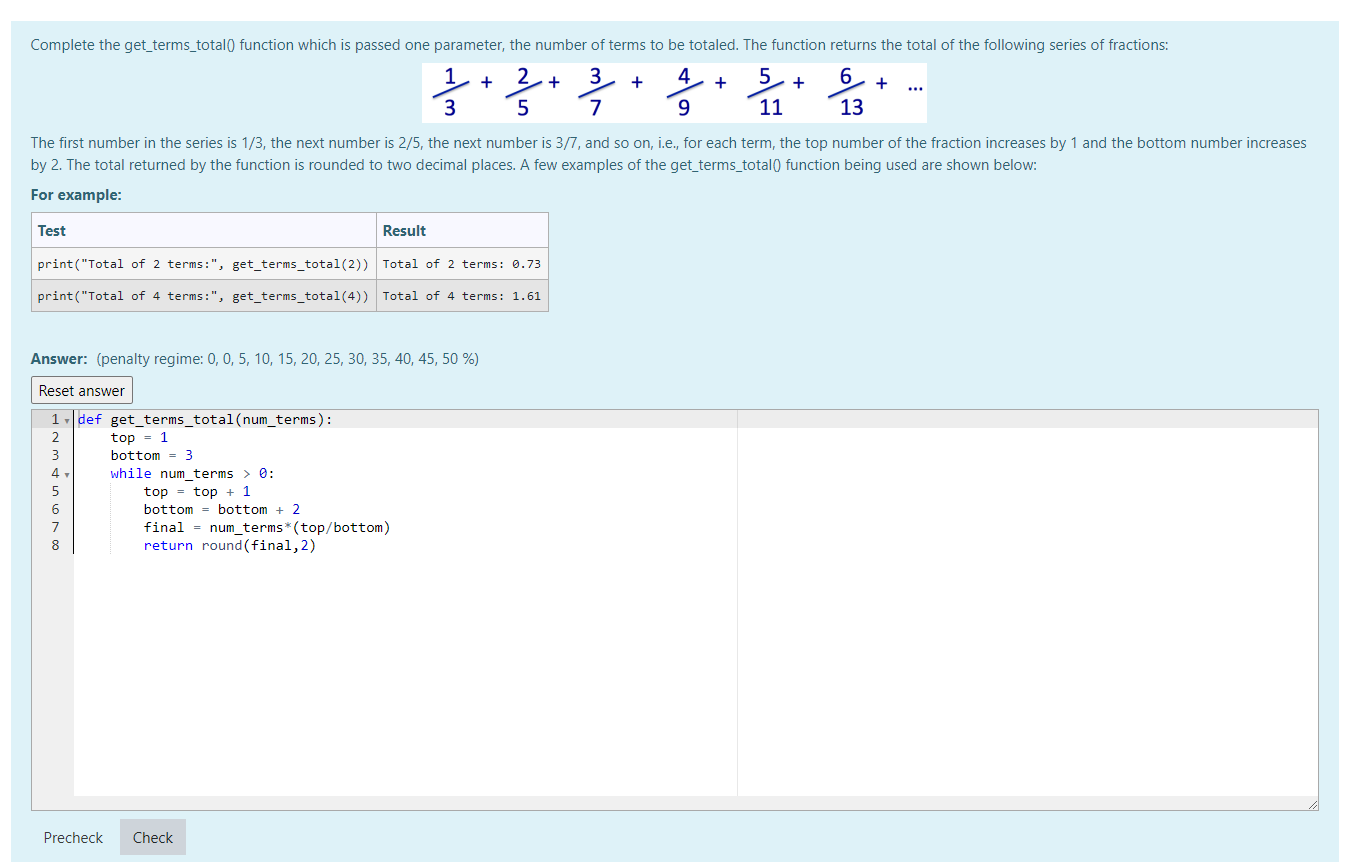 Solved Complete the get_terms_total function which is passed | Chegg.com