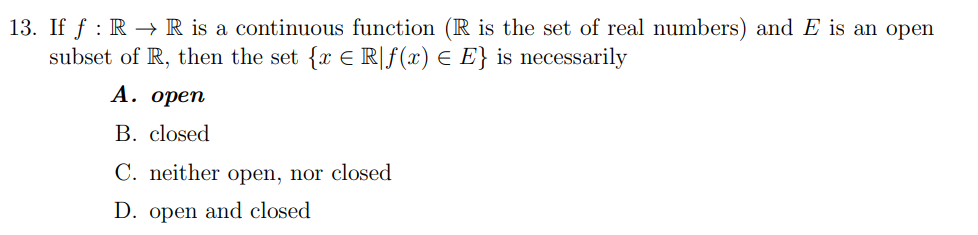 Solved Kindly provide a detailed explanation of open sets | Chegg.com