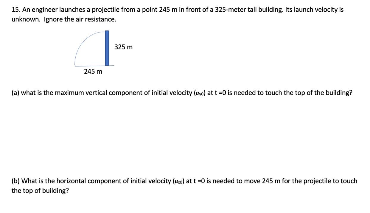 solved-15-an-engineer-launches-a-projectile-from-a-point-chegg