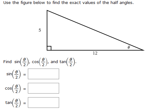 Solved Use the figure below to find the exact values of the | Chegg.com