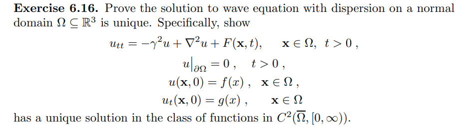 Solved = Exercise 6.16. Prove the solution to wave equation | Chegg.com