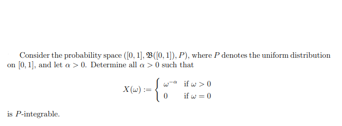 Solved Consider The Probability Space ([0, 1], B([0,1]), P), | Chegg.com