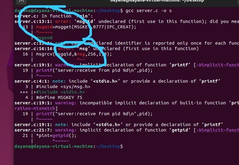 Solved I cannot understand how to fix &msg error in server.c | Chegg.com