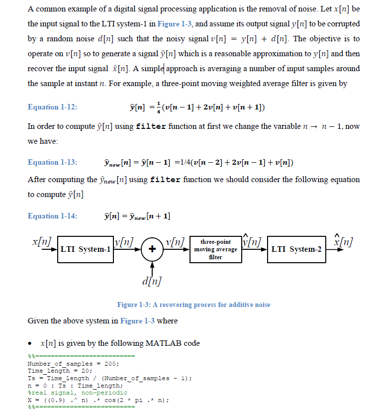 A common example of a digital signal processing | Chegg.com