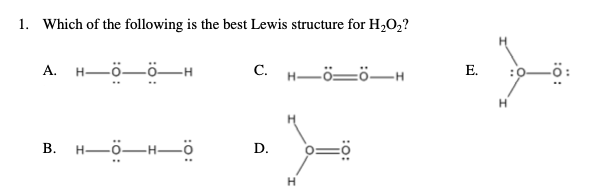 Solved Which Of The Following Is The Best Lewis Structure 9745