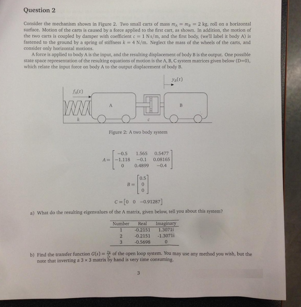 Solved Question 2 Consider The Mechanism Shown In Figure 2 Chegg