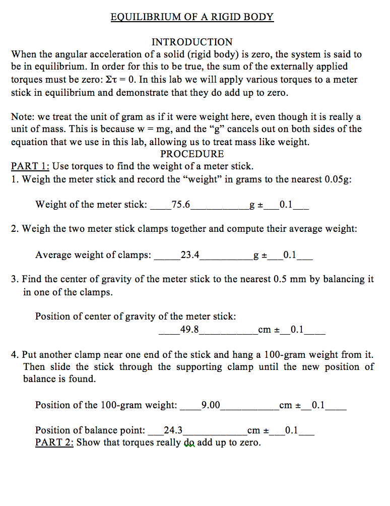 Solved EQUILIBRIUM OF A RIGID BODY INTRODUCTION When the