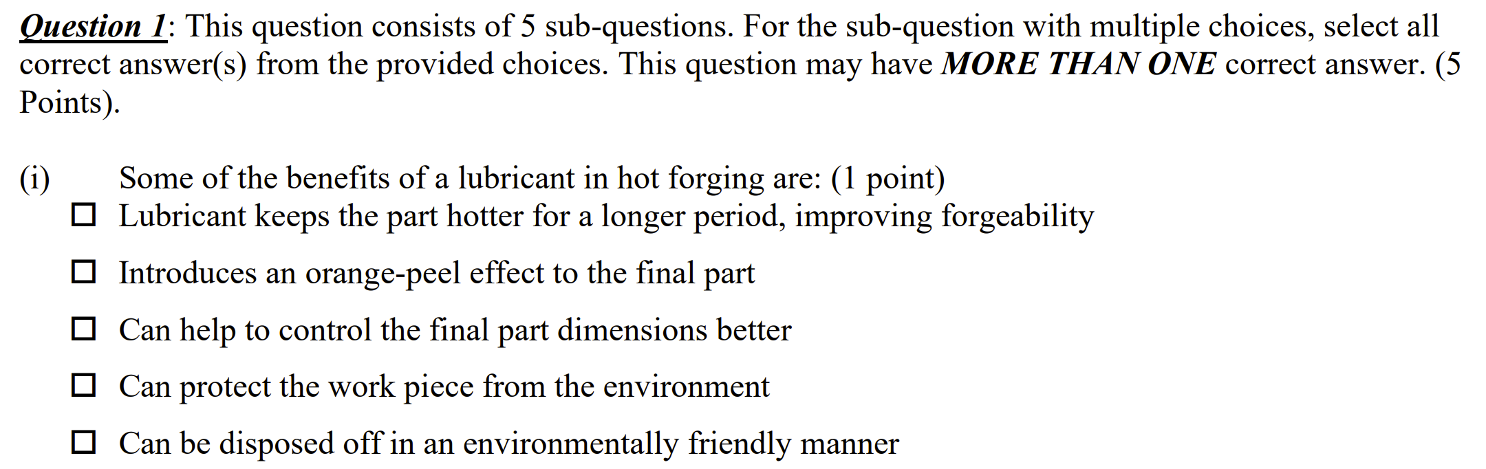Solved Question 1: This question consists of 5 | Chegg.com