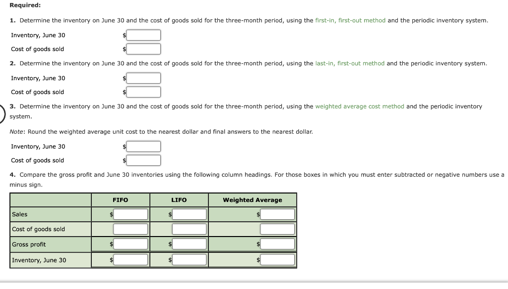 Solved Periodic Inventory by Three Methods The beginning | Chegg.com