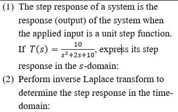 Solved (1) The step response of a system is the response | Chegg.com
