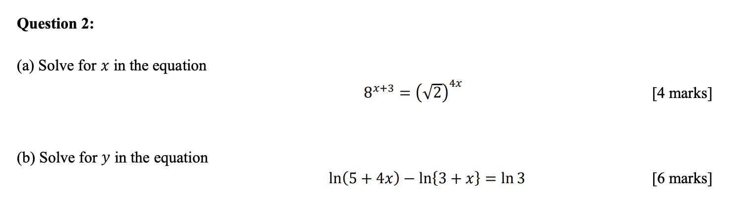 solve the equation 4 x 3 )= 8