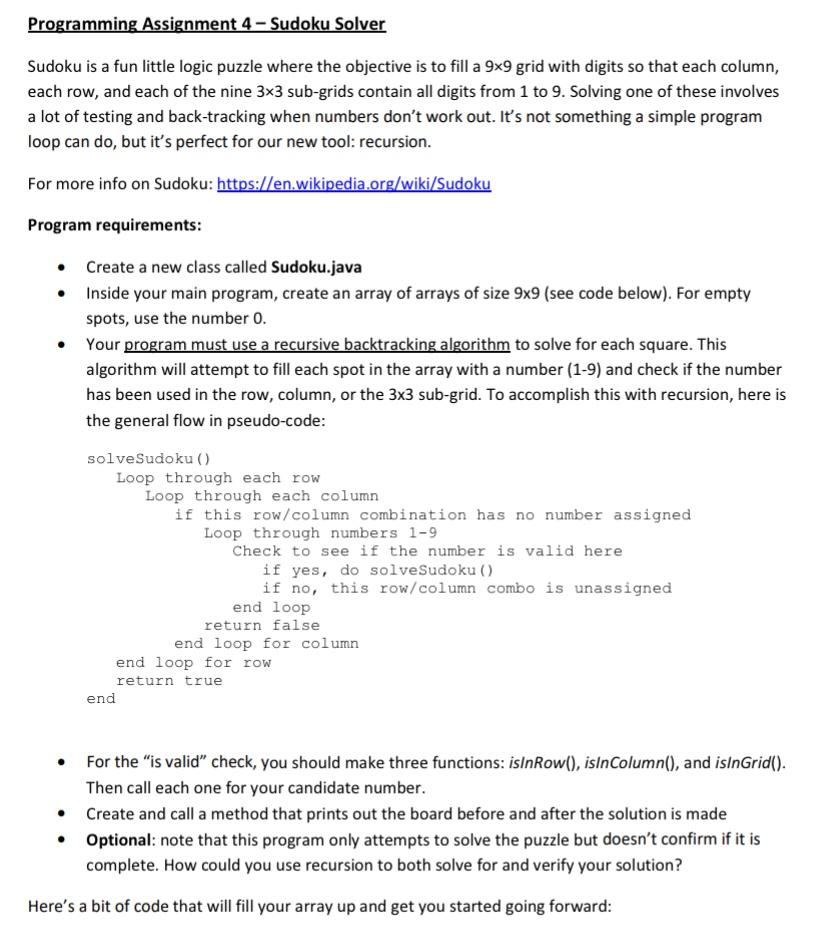 Crafting a Simple Sudoku Solver. The topic of this blog post is