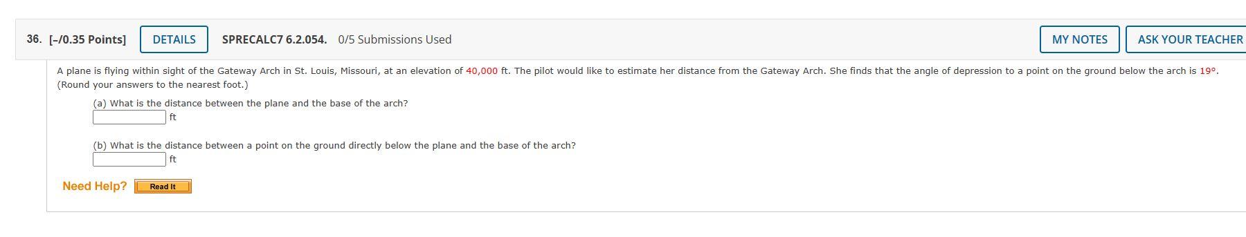 Solved (Round your answers to the nearest foot.) (a) What is | Chegg.com