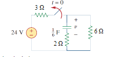 Solved If the switch in the circuit below opens at t=0, find | Chegg.com