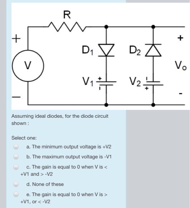 Solved Assuming ideal diodes, for the diode circuit shown