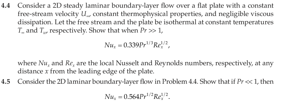 Solved Consider a 2D steady laminar boundary-layer flow over | Chegg.com