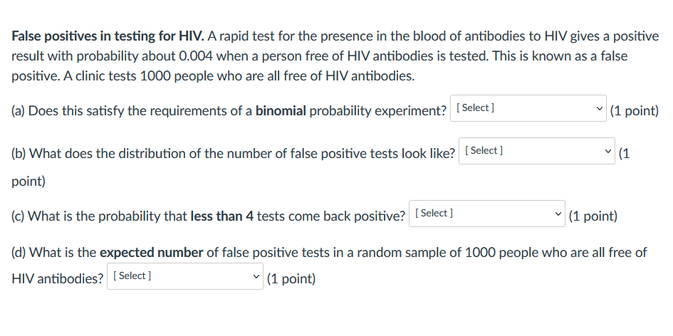 Solved False Positives In Testing For HIV A Rapid Test For Chegg Com   Php5goH7C