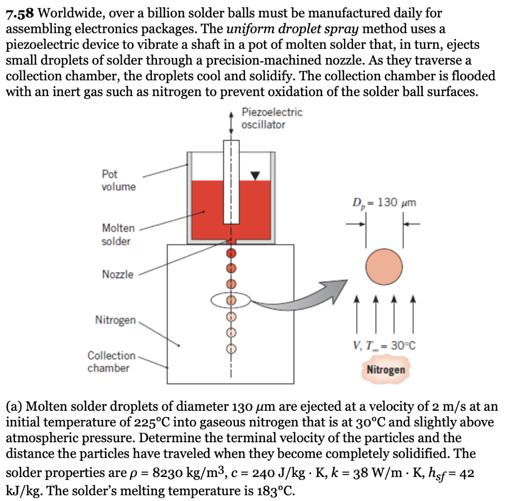 Solved 7.58 Worldwide, over a billion solder balls must be