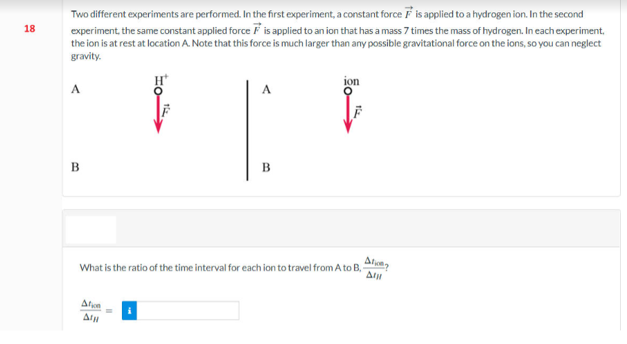 Solved 18 Two Different Experiments Are Performed. In The | Chegg.com