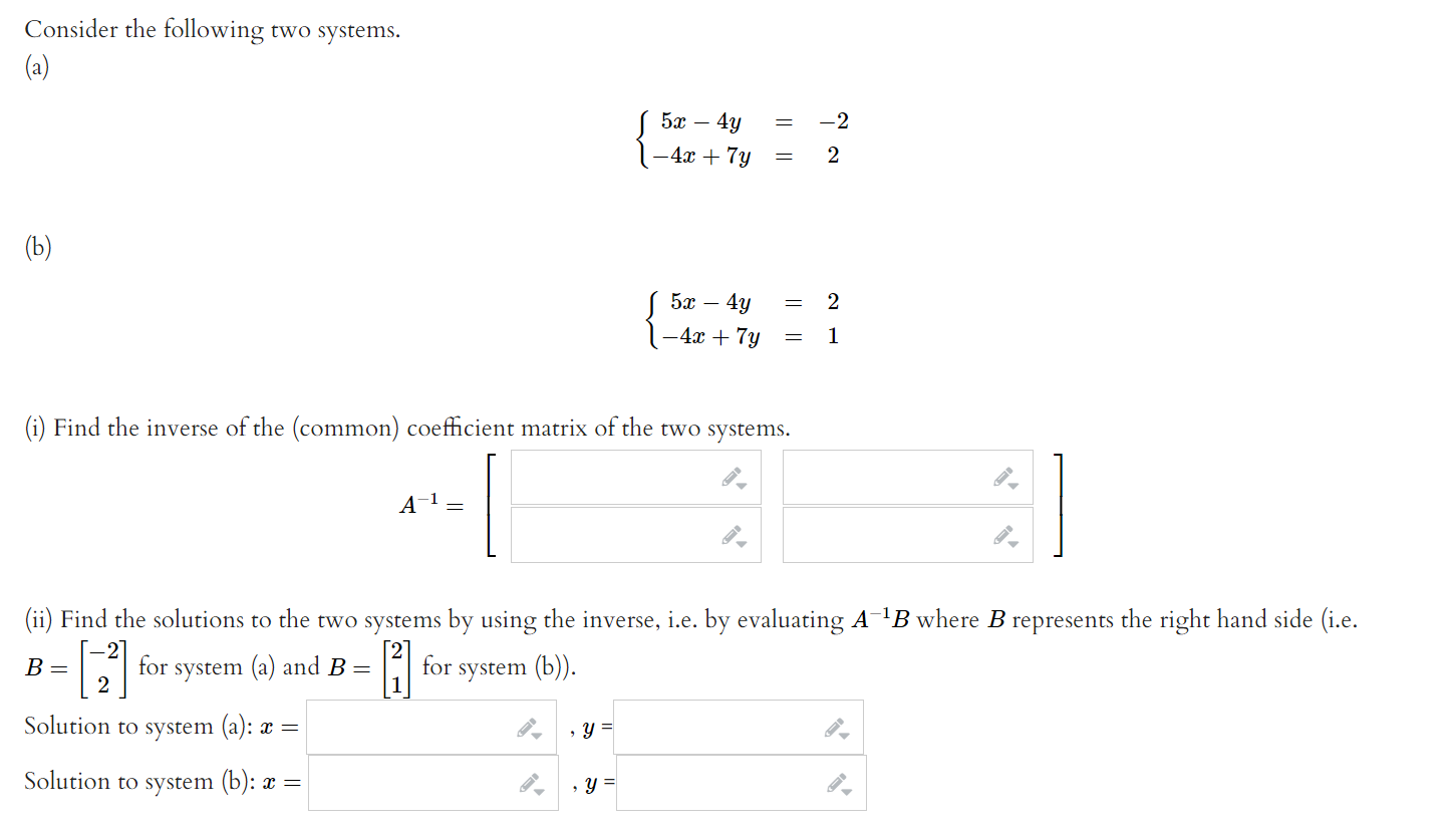 Solved Consider The Following Two | Chegg.com