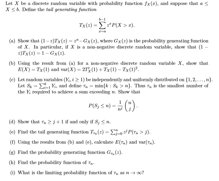 Solved Let X be a discrete random variable with probability | Chegg.com