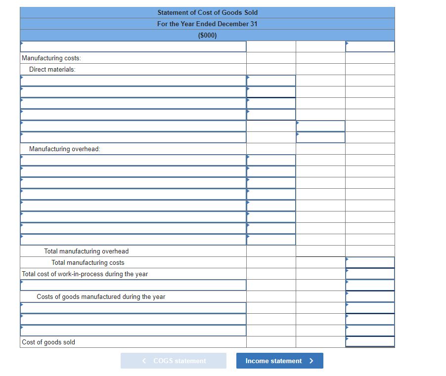 Solved Income statementPrepare an income statement. Note: | Chegg.com
