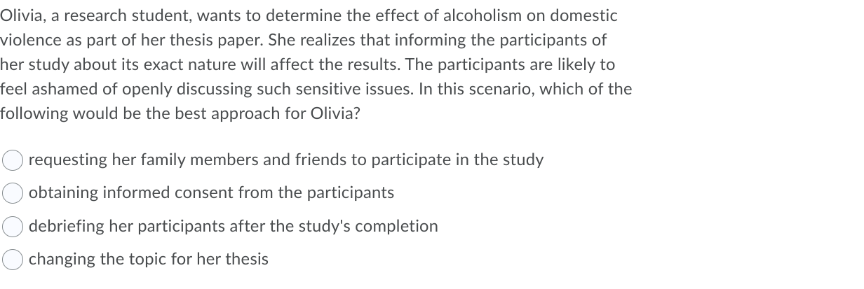 after an experiment research participants are told