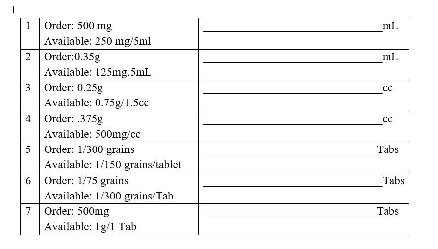 1 Ml Ml Cc Cc 1 Order 500 Mg Available 250 Mg 5ml 2 Chegg Com