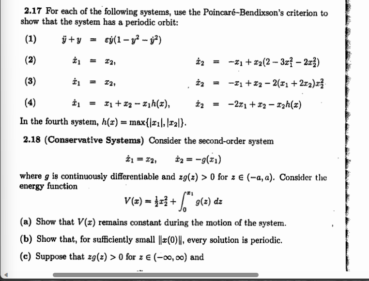 Solved 2.17 For each of the following systems, use the | Chegg.com