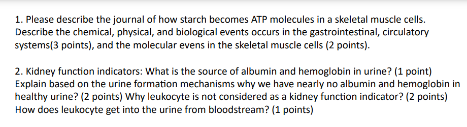 Solved 1. Please describe the journal of how starch becomes | Chegg.com