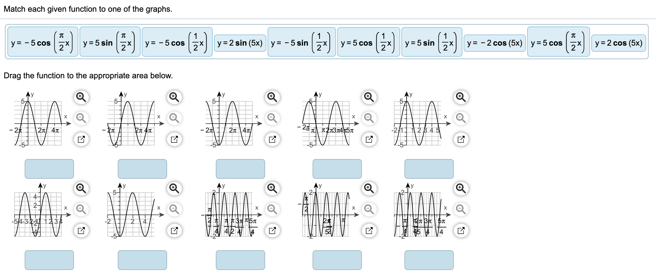 Solved Match each given function to one of the graphs. TT IC | Chegg.com