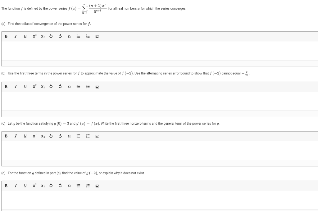 Solved The function f is defined by the power series f (2) - | Chegg.com