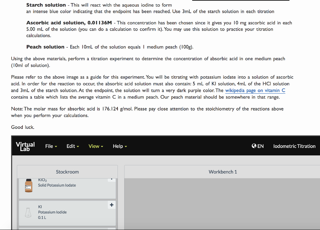 Colorimetric Titration Experiment Determine the