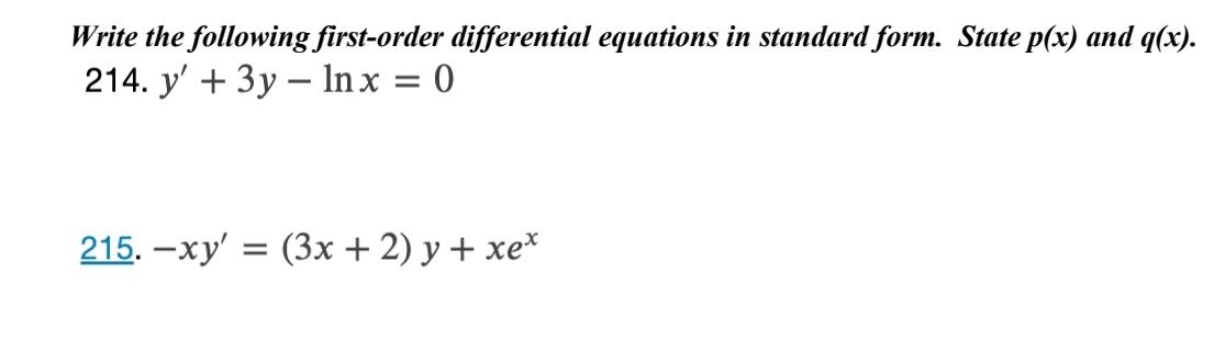 Solved Write the following first-order differential | Chegg.com