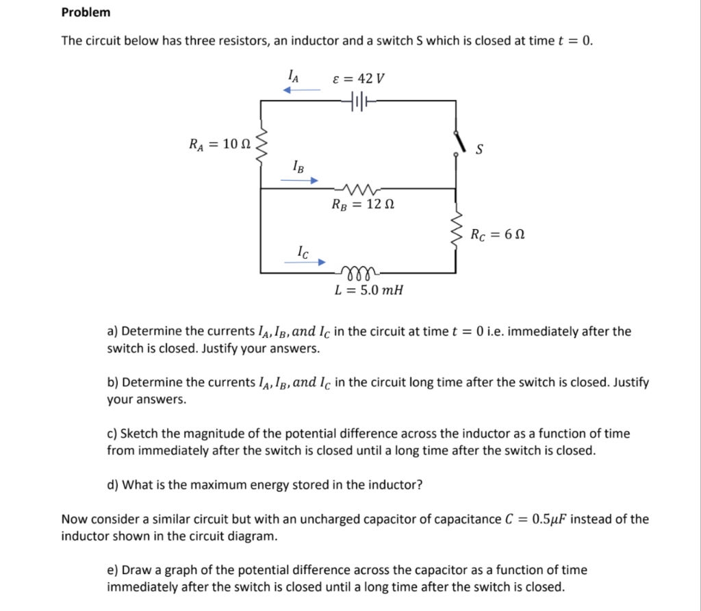 Solved Problem The Circuit Below Has Three Resistors, An | Chegg.com