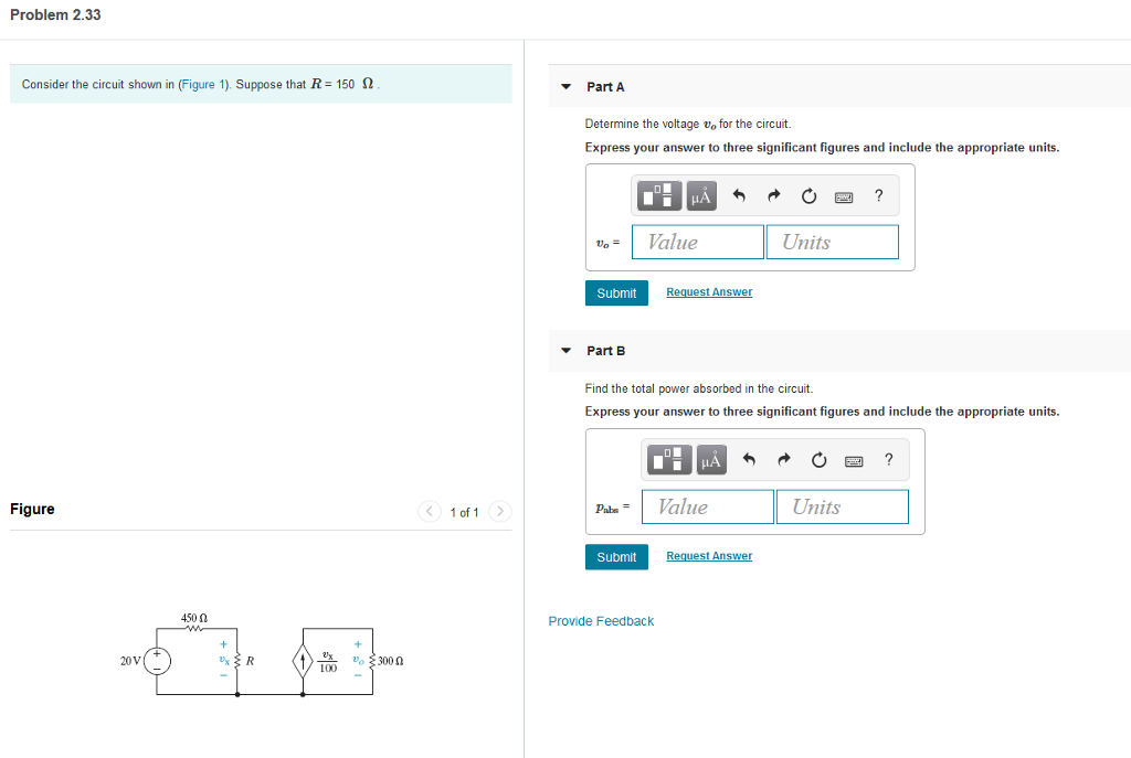 Solved Problem 2.33 Consider the circuit shown in (Figure | Chegg.com