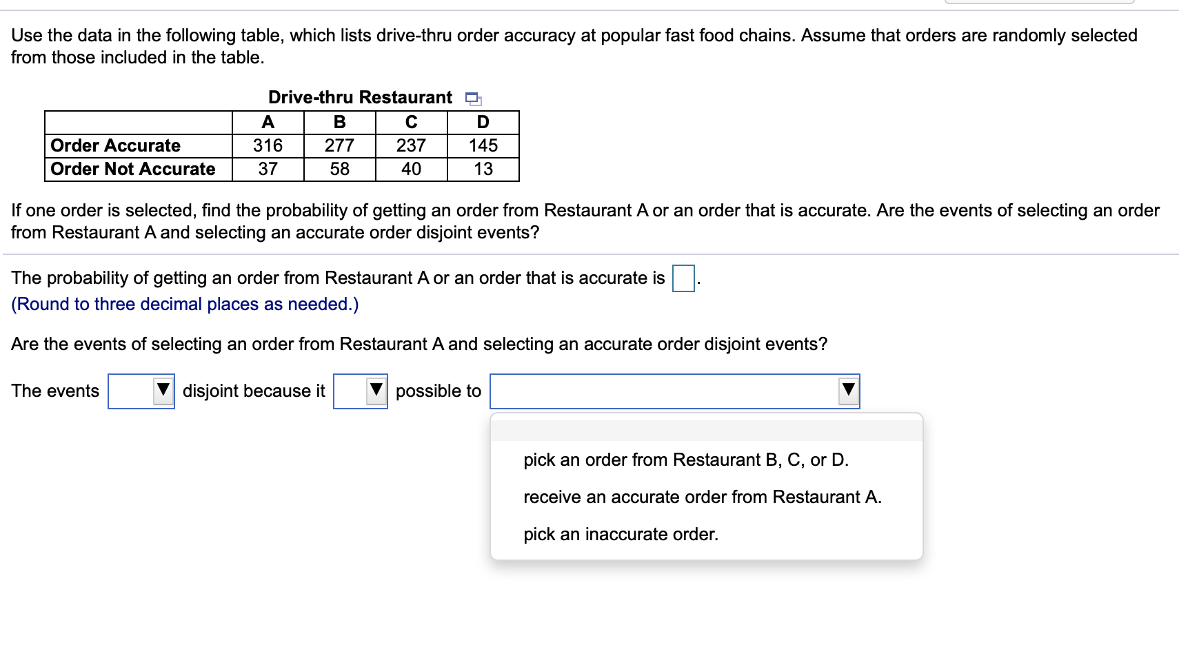 Solved Use The Data In The Following Table, Which Lists | Chegg.com