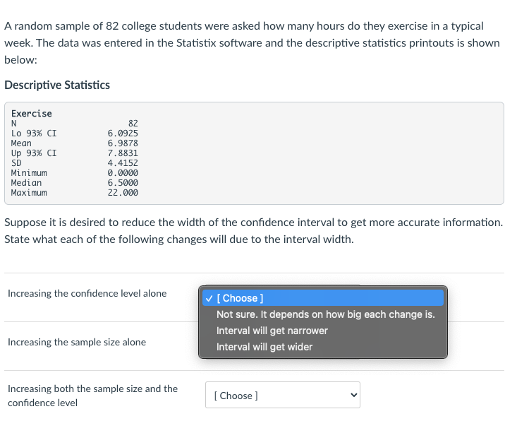 Solved A random sample of 82 college students were asked how | Chegg.com