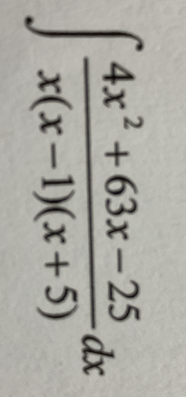 Solved ( 4x²+63x – 25 x(x - 1)(x+5) ( 2x - 4x2 - 15x + 5 | Chegg.com