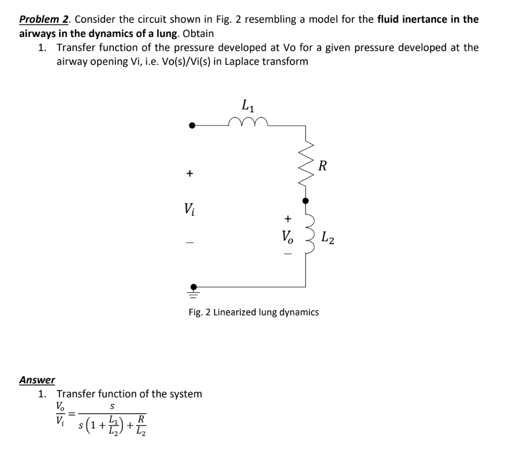Solved Problem 2. Consider the circuit shown in Fig. 2 | Chegg.com