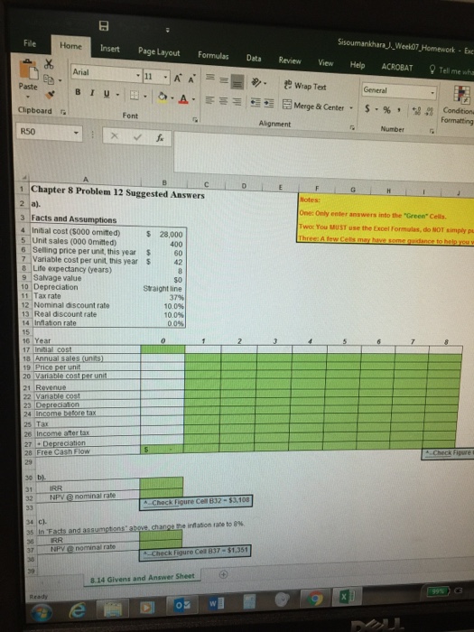 Solved File Insert Page Layout Formulas Data Review View | Chegg.com