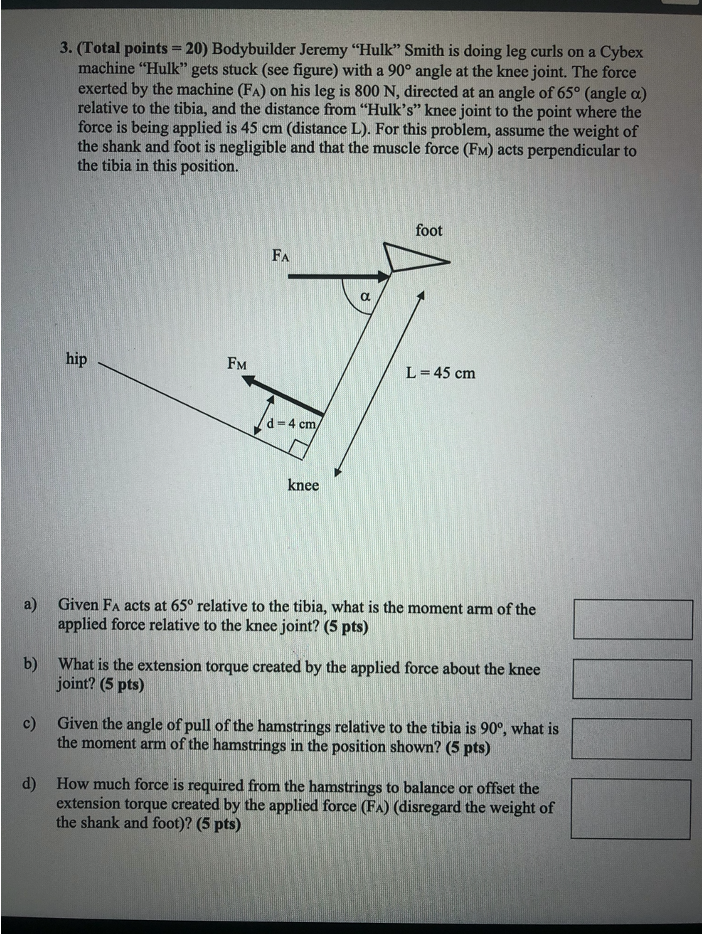 Solved 3. (Total points = 20) Bodybuilder Jeremy 