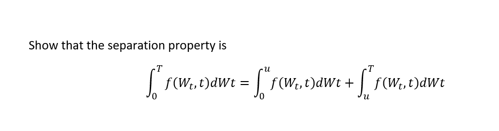 Solved Show that the separation property is | Chegg.com
