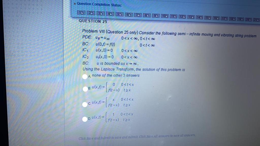 Solved Question Completion Status: QUESTION 25 Problem VIII | Chegg.com