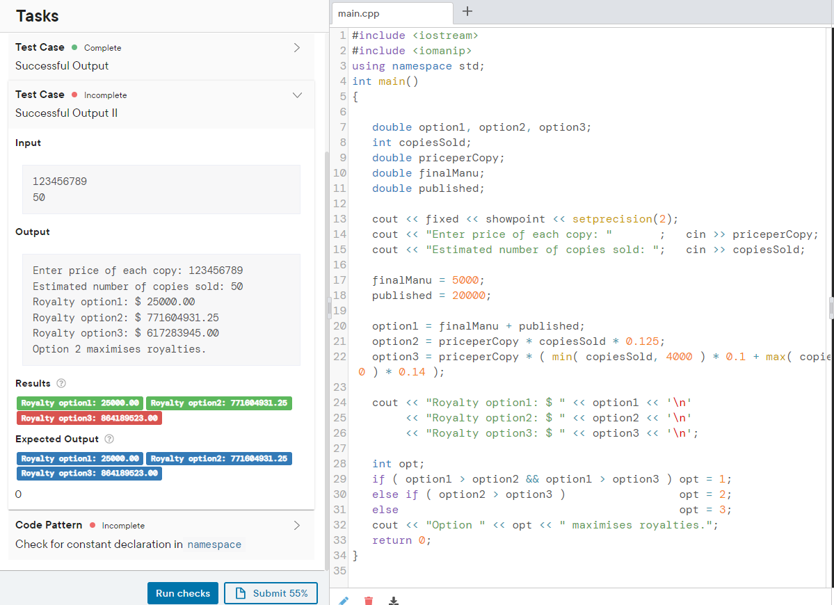 Is something wrong with my calculations for option 3 | Chegg.com