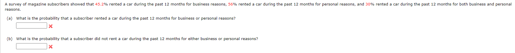 Solved A Survey Of Magazine Subscribers Showed That 45.2% | Chegg.com