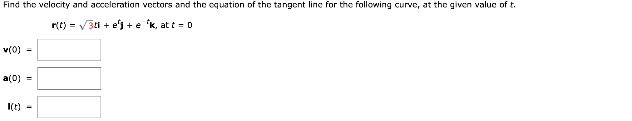 Solved Find the velocity and acceleration vectors and the | Chegg.com